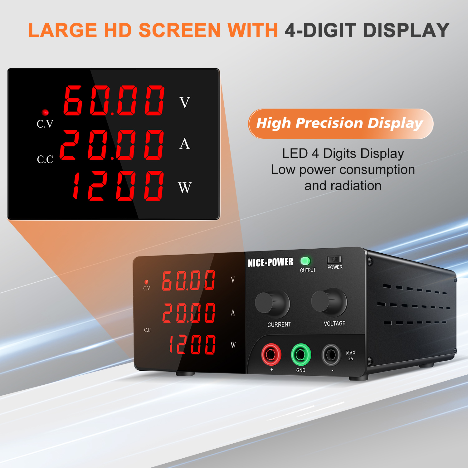 مصدر طاقة عالي القدرة من نايس- - مراجعة High Power 60V 20A Bench Power Supply وسعره
